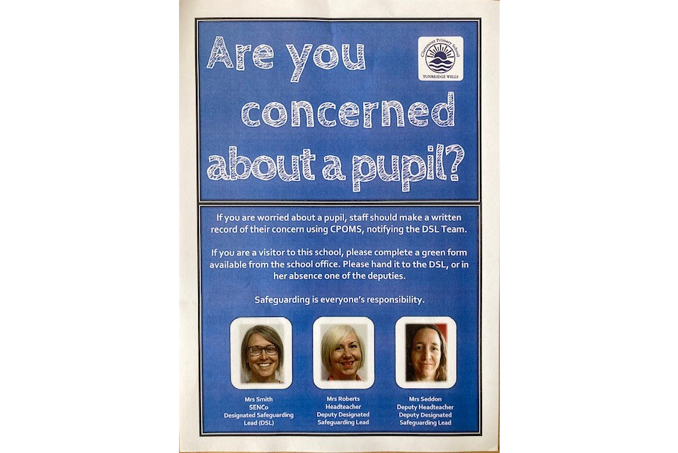 Are you concerned about a pupil? To contact the Designated Safeguarding Lead, Mrs Clare Smith, please email dsl@claremont.kent.sch.uk